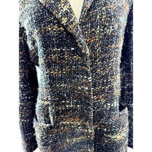 "ENZO ANGIOLINI" Wool Womens Trench Coat, SZ M, Quiet Luxury, Old Money, Rustic